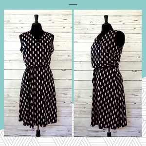 Lands' End - Pattern Matte Jersey Surplice Dress